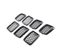 Bonnet Grille For Grand For Cherokee 2017 2018 2019 2020 2021 Front Bumper Grille Honeycomb Mesh Grill Cover Trim Decor Radiator Grille Replacement(Glossy Black)