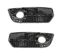 Bonnet Grille For Q5 For Standard 2009 2010 2011 2012 Glossy Chrome Car Front Honeycomb Fog Light Grille Cover Mesh Grill Radiator Grille Replacement(With Black)