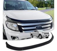 Bonnet Guard for Ford Ranger T6 2012-2015 - Wildtrak, XLT, XL Accessories | Models - Heavy-Duty Smoke Black Stone Chip Protector, Bug Deflector - Secure Clip-on No-Drill Installation