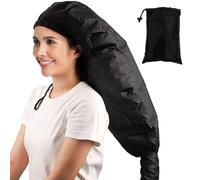 Bonnet Hair Dryer Hood Diffuser Attachment, Soft Adjustable Dryer Cap with Headband, Heat Protector Hair Drying Hoods, Conditioning Oiling and Hair Drying