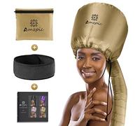 Bonnet Hood Hair Dryer Attachment - Soft, Adjustable Extra Large Bonnet Hair Dryer for Speeds Up Drying Time at Home, Easy to Use for Styling, Curling and Deep Conditioning (Gold)