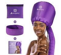 Bonnet Hood Hair Dryer Attachment - Soft, Adjustable, Extra Large for Speeding Up Drying Time at Home, Easy to Use for Styling, Curling and Deep Conditioning (Purple)