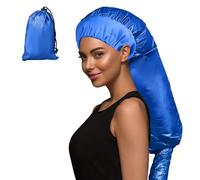 Bonnet Hood Hair Dryer, MSDADA Adjustable Hair Steamer, Portable Hair Dryer, Drying Cap, Net Plopping Cap for Women Long Curly Hair(Blue)