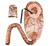 Bonnet Hooded Hair Dryer Attachment - Adjustable Extra Large Bonnet Hair Dryer with Elastic Band, Natural Curls Drying Cap with Storage Bag for Hair Care, Styling - Pink