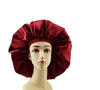 Bonnet Silk Silk Hair Bonnet satin Single Double Layer Cap for Women Sleeping Adjust Head Cover Hat(1pc Color3)