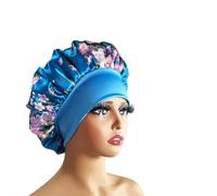 Bonnet Silk Silk Hair Bonnet Satin Single Double Layer Cap for Women Sleeping Adjust Head Cover Hat(1pc color10869)