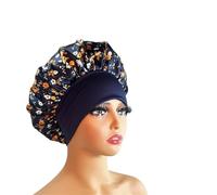 Bonnet Silk Silk Hair Bonnet Satin Single Double Layer Cap for Women Sleeping Adjust Head Cover Hat(1pc color10863)