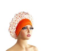 Bonnet Silk Silk Hair Bonnet Satin Single Double Layer Cap for Women Sleeping Adjust Head Cover Hat(1pc color10872)