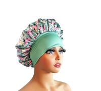 Bonnet Silk Silk Hair Bonnet satin Single Double Layer Cap for Women Sleeping Adjust Head Cover Hat(1pc color10864)