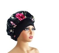 Bonnet Silk Silk Hair Bonnet satin Single Double Layer Cap for Women Sleeping Adjust Head Cover Hat(1pc color10867)