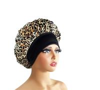 Bonnet Silk Silk Hair Bonnet Satin Single Double Layer Cap for Women Sleeping Adjust Head Cover Hat(1pc color10866)