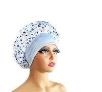 Bonnet Silk Silk Hair Bonnet Satin Single Double Layer Cap for Women Sleeping Adjust Head Cover Hat(1pc color10875)