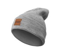Bonnet Urban Classic leatherpatch long Grey One size