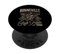 Bonneville Salt Flats Motorcycle Racing Biker Birthday 1990 PopSockets Adhesive PopGrip