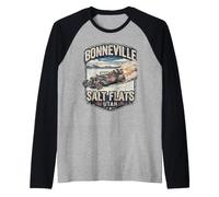 Bonneville Salt Flats Utah Speedway Land Speed Design Raglan Baseball Tee