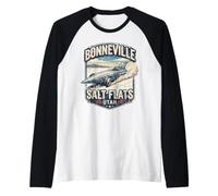 Bonneville Salt Flats Utah Speedway Land Speed Design Raglan Baseball Tee
