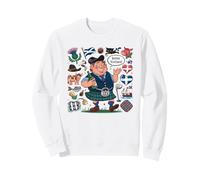 Bonnie Scottish Flag Love Scotland Thistle Heather Print Sweatshirt