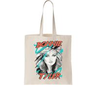Bonnie Tyler 80s 1980s pop Music Total Eclipse of The h e a r t s Gift For F Canvas Tote Bag - Reusable Cotton Shopping Bag, Natural