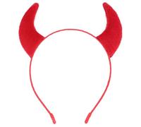 Bonnie Z. Leonardo Fine Velvet Devil Horns Headband Red