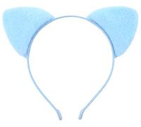 Bonnie Z. Leonardo Fine Velvet Padded Cat Ears Headband Baby Blue