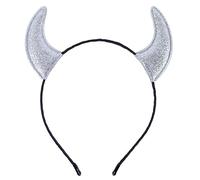 Bonnie Z. Leonardo Glitter Devil Horns Headband Silver