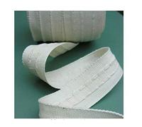 Bonnin Pencil Pleat Curtain Header Tape - Heavy Duty Pleating Tape for DIY Curtain Making & Drapes, Easy to Sew and Durable (1 inch Wide (25MM) White) (10 Meter)