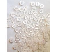 Bonnin® Round Fish Eye Buttons 2 Hole Baby Resin Buttons for Sewing Knitting Embellishments Sewing Crafting DIY Handmade and Accessories (Pack of 20) (Opaque, 14MM)