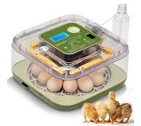 Bonnlo 12 Egg Incubator with Automatic Egg Turning, Humidity Control for Hatching Eggs - Hatch Days Countdown, Temperature Control, Integrated Candler - LED Display, 360 View