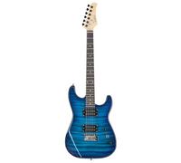 Bonnlo 39" Electric Guitar Kit, HH Pickups Electric guitars with 20W Amp, Bag, Strap, Cable, Full Accessories for Beginners (Blue)