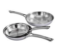 Bonnlo 3Pcs Stainless Steel Frying Pan Set, Induction Hob Pot Non Toxic, Cookware Set, Riveted Handle, Free PFOA and PTFE, Dishwash Safe - 20cm 25cm 28cm
