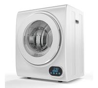 Bonnlo 4KG Vented Tumble Dryer - Compact Mini Vented Tumble Dryer, 4 Auto Drying Mode, LCD Screen, Freestanding Table Top for Apartment, Home, Dorm, RVs - White