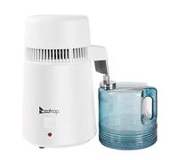 Bonnlo 4L Water Distiller, Countertop Liquid Purifying Appliance w/BPA-Free Container, All Stainless Steel Interior, Megahome Machine Purifier Filter for Home Use, 750W 220V, White
