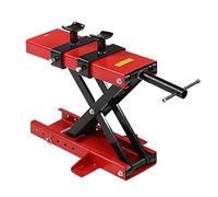 Bonnlo 500KG 1100LBS Motorcycle Scissor Lift Jack w/Safety Pin & Support Saddles, Height Adjustable Steel Center Hoist Crank Stand for Motorbike Repair Maintenance, 1100LBS Weight Capacity