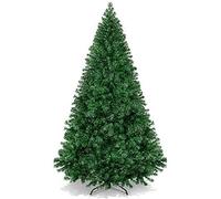 Bonnlo 6ft/1.8M Christmas Tree with 1050 PVC Tips, Realistic Green Artificial Xmas Tree with Metal Stand, Easy Assembly Holiday Decorations