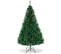 Bonnlo 7ft/210cm Unlit Artificial Christmas Tree Xmas Pine Tree Holiday Decorations with Sturdy Metal Legs, Full 1100 Tips Branch for Indoor and Outdoor