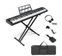Bonnlo 88 Key Semi-Weighted Digital Piano with Bluetooth, Foldable