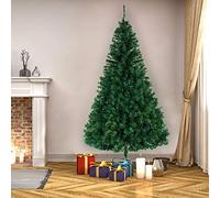Bonnlo 8ft/245 Unlit Artificial Christmas Tree Xmas Pine Tree Holiday Decorations with Sturdy Metal Legs, Full 1138 Tips Branch for Indoor and Outdoor