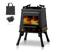Bonnlo Camping Wood Burning Stove, Portable Small Camp Stoves, Detachable and Lightweight Fire Pit for Outdoor Hiking Picnic