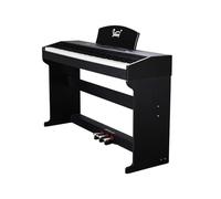 Bonnlo Digital Piano 88 Weighted Keys, 88 Key Keyboard Fully Weighted for Beginner, Full Size Electric Keyboard Piano with USB/MIDI, Record, LCD, 3 Pedals, Dual Stereo Speakers, Upright Stand (Black)