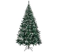 Bonnlo Pre Lit Christmas Tree 5ft/152CM,Christmas Tree Sprayed White,Xmas Trees with 480 Tips,PVC,Easy Setup Christmas Trees for Indoor and Outdoor (7FT Green)