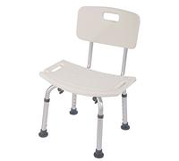 Bonnlo Shower Chair, 450LBS Bath Bench with Back, Non-Slip Bathtub Stool for Elderly Disabled, Aluminum Alloy Adjustable Height, White