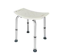 Bonnlo Shower Chair, 450LBS Bath Bench with Hand Grip, Non-Slip Bathtub Stool for Elderly Disabled, Aluminum Alloy Adjustable Height (No Back)