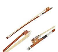 Bonnlo violin bow 1/2 Professional Bows for Fiddle Round Stick with Mongolian Horse Hair Beautiful Sound，Advanced Level 1/2 Full Size，Beginners and Musicians (1/2)
