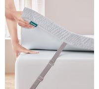 Bonnvia Mattress Topper Double Bed Thick, Firm Mattress Topper Double Bed with Machine Washable Bamboo Fibre Cover