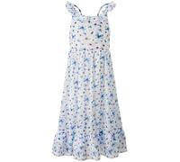BONNY BILLY Girls Spaghetti Strap Chiffon Floral Print Casual Summer Holiday Boho Beach Maxi Long Dress 8-9 Years Purple-2