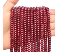 BONNY BOXX 1 Strand Natural 4*6mm Garnet Jade Rondelle, Natural abacus Disc Stone Beads, Loose Spacer Gemstone for DIY Bracelet, Necklace and Jewelry Making