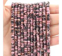 BONNY BOXX 150pcs 4mm 2mm Flat Round Rhodonite Loose Beads for Jewellery Making