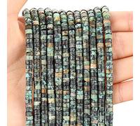 BONNY BOXX 150pcs 4x2mm Flat Round Natural Turquoise Heishi Spacer Beads Natural Semi Precious Loose Beads for Jewellery Making 4x2mm 15inch