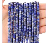 BONNY BOXX 150pcs Natural Lapis Lazuli Spacer Beads Semi-Precious Semi Precious Round Heishi Disc Stone Beads for Making Beads