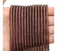 BONNY BOXX 150PCs Natural Smoky Quartz Spacer Beads, Loose Semi Precious Flat Round Gemstone Heishi Disc Stone Beads for Beading Jewelry Making 4mm*2mm